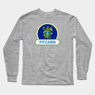 Pitcairn Country Badge - Pitcairn Flag Long Sleeve T-Shirt